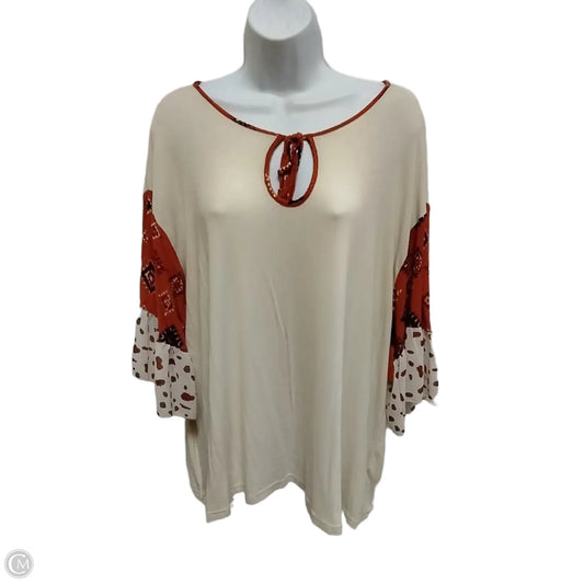 Top Short Sleeve By Clothes Mentor In Yellow, Size: 2x