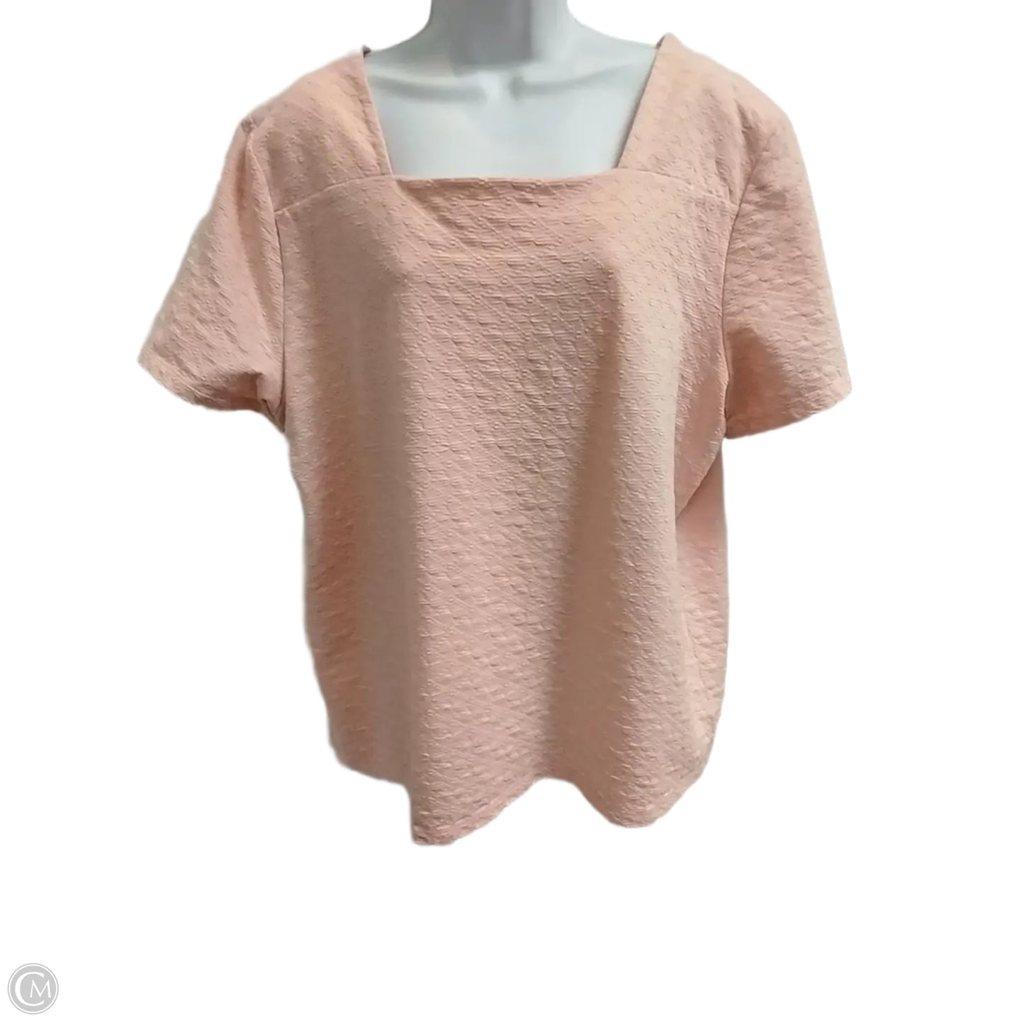 Top Short Sleeve Basic By Coral Bay In Pink, Size: 1x