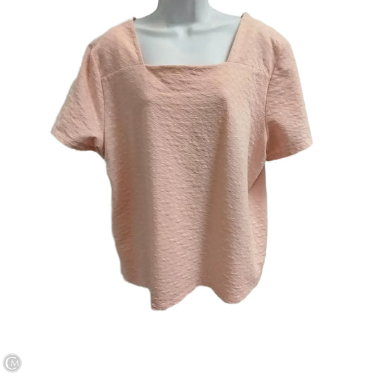 Top Short Sleeve Basic By Coral Bay In Pink, Size: 1x