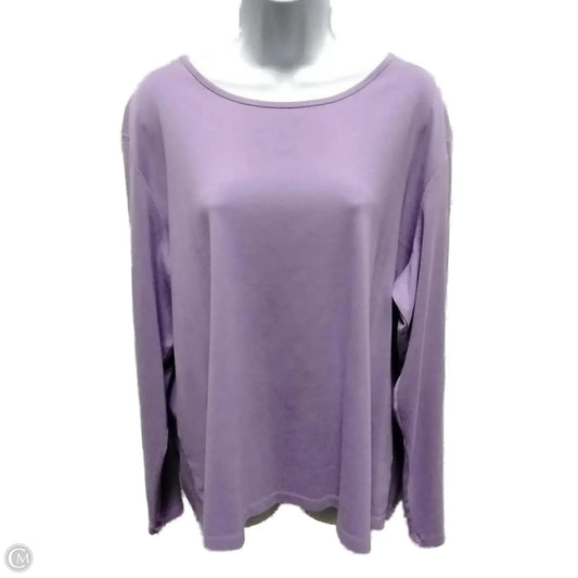 Top Long Sleeve By Sigrid Olsen In Purple, Size: 2x