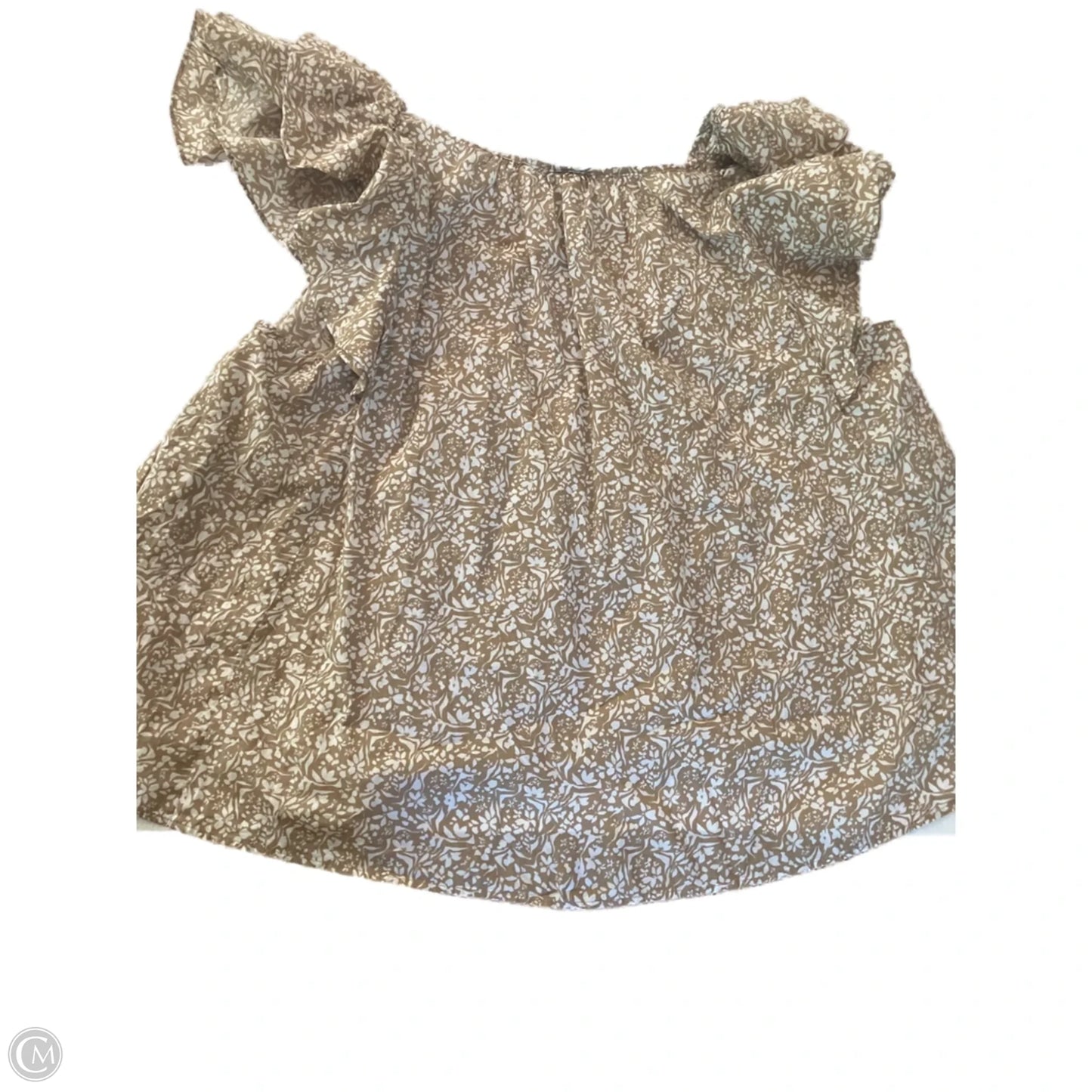 Blouse Short Sleeve By Universal Thread In Brown, Size: Xxl