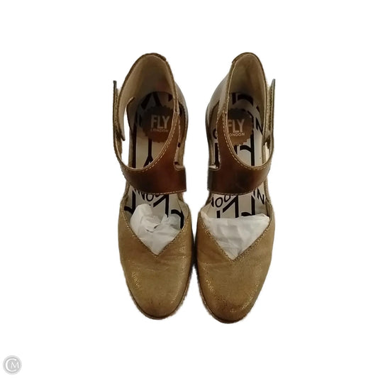 Shoes Heels Wedge By Fly London In Brown, Size: 9