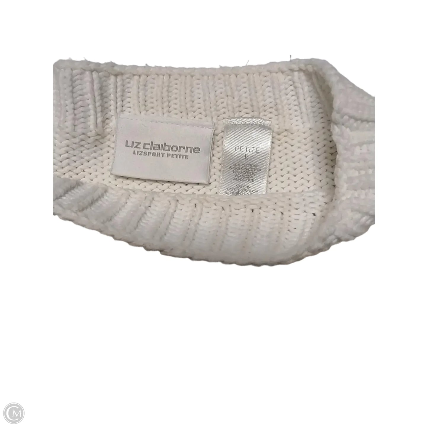 Sweater By Liz Claiborne In Beige, Size: Lp
