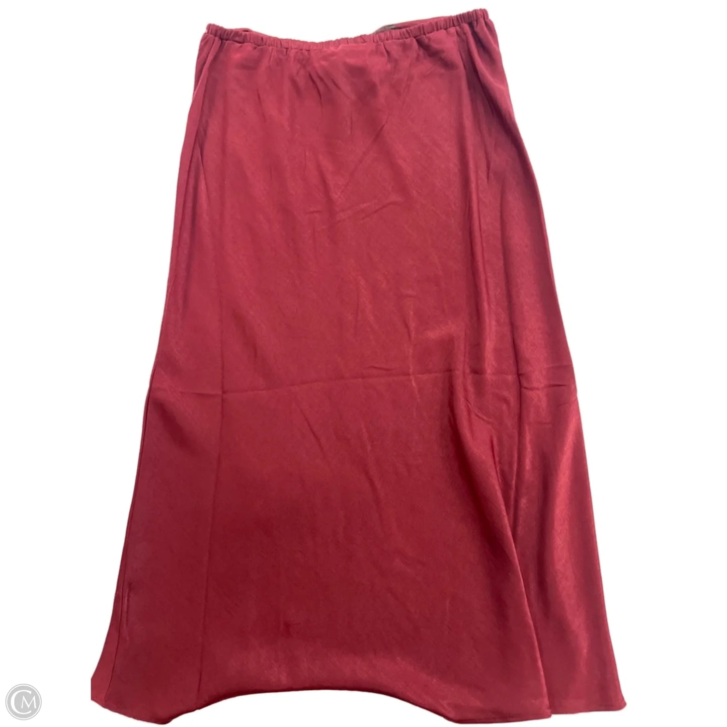 Skirt Midi By Time And Tru In Red, Size: S