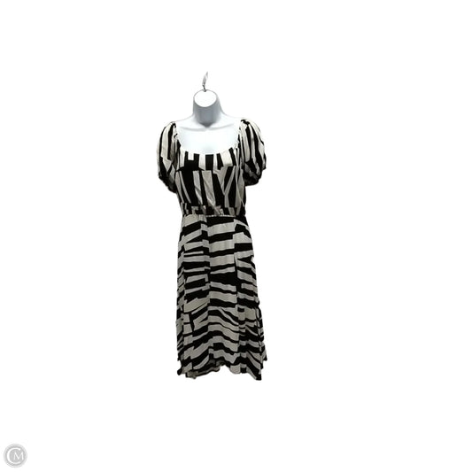Dress Casual Midi By Luxology In Black & White, Size: Xl
