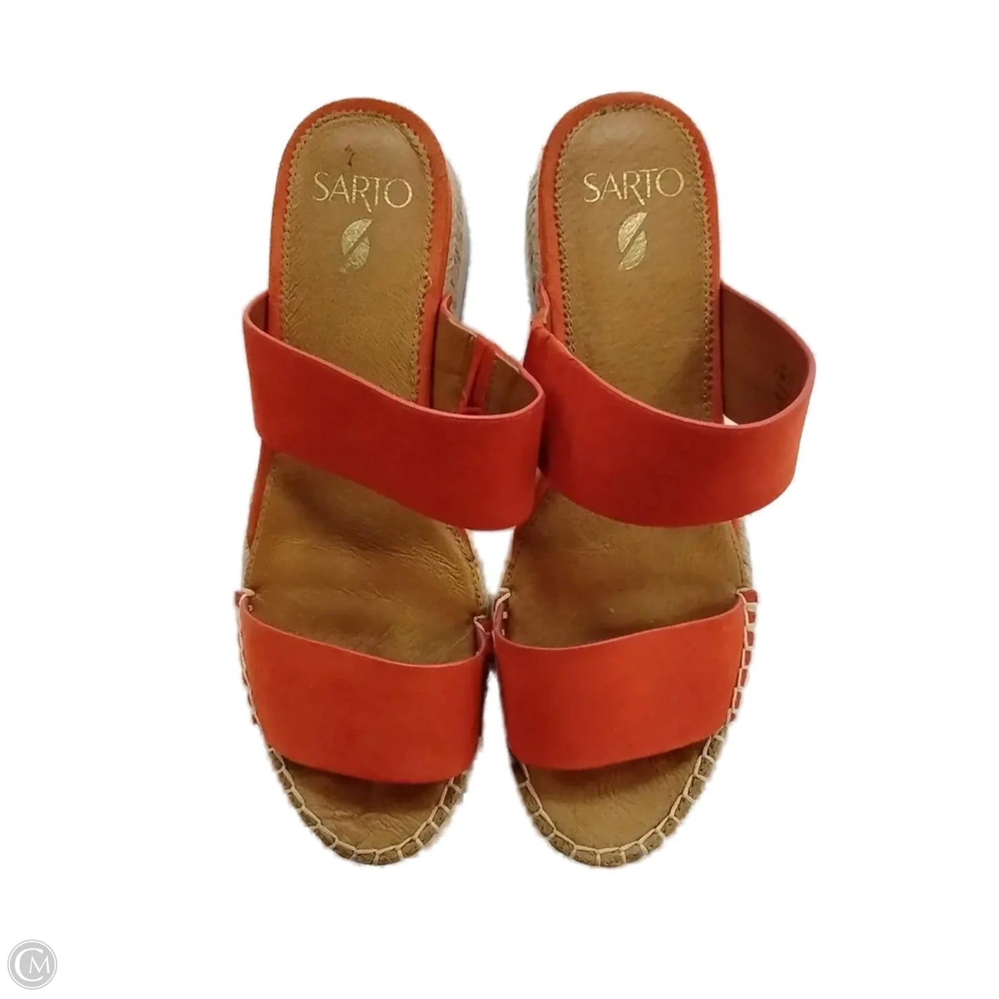 Sandals Flats By Clothes Mentor In Orange, Size: 10