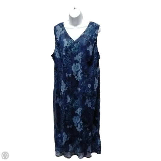 Dress Casual Maxi By K Women Petite In Blue, Size: 24