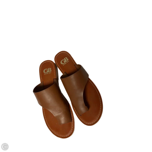 Sandals Flip Flops By Gianni Bini In Brown, Size: 9.5