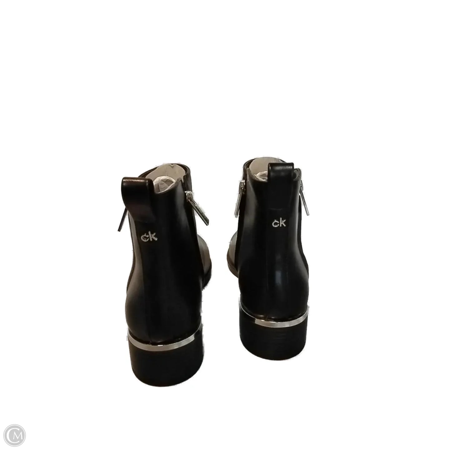 Boots Ankle Heels By Calvin Klein In Black, Size: 7.5