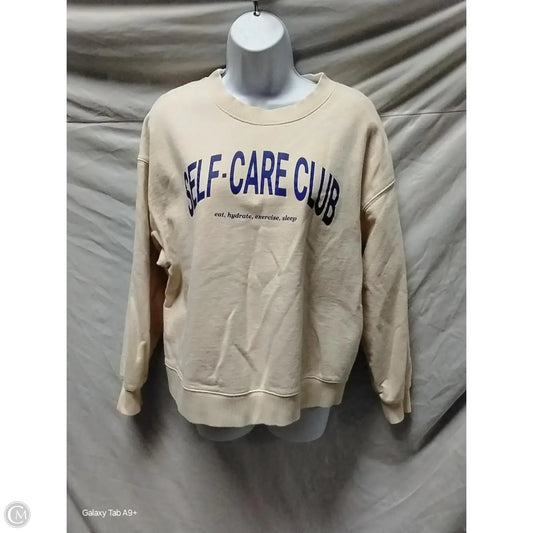 Sweatshirt Collar By H&m In Beige, Size: M
