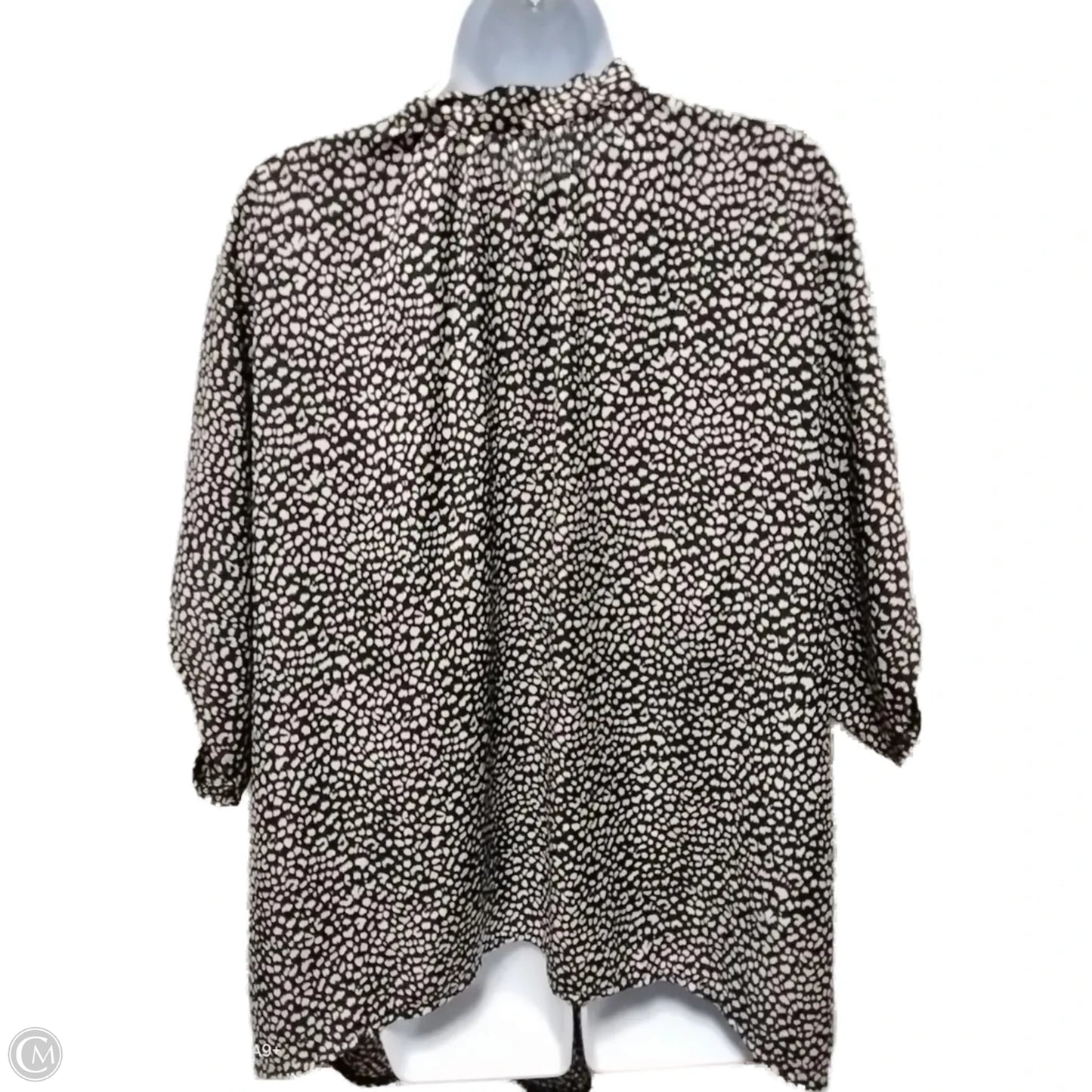 Blouse Long Sleeve By Clothes Mentor In Animal Print, Size: Xxl