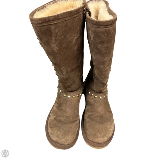 Boots Designer By Ugg In Brown, Size: 8