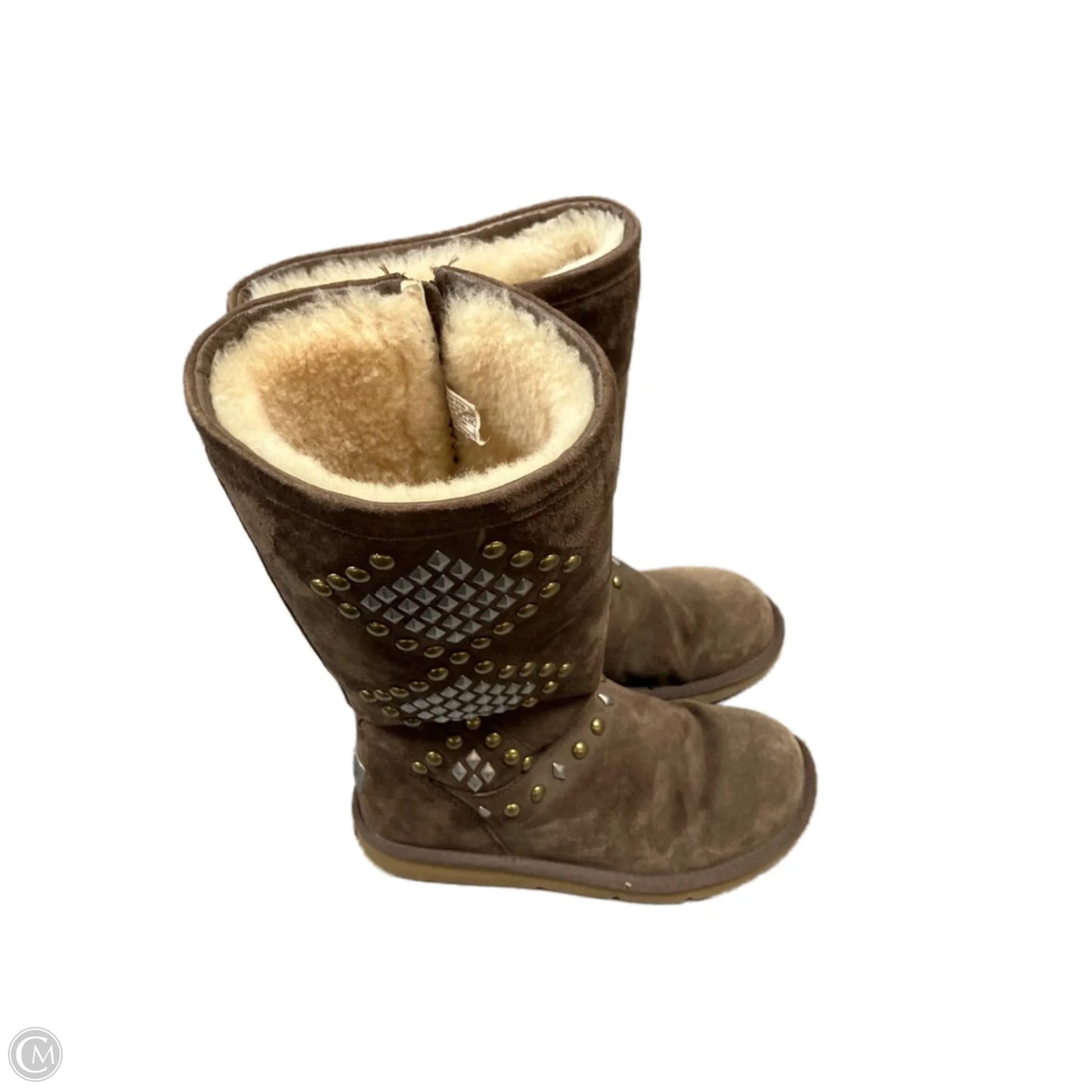 Boots Designer By Ugg In Brown, Size: 8