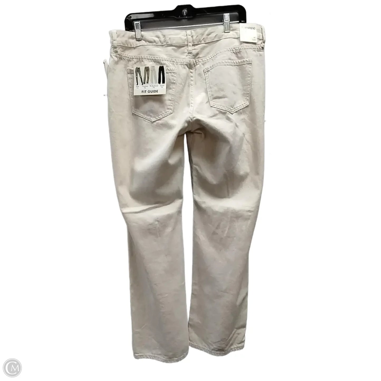 Jeans Wide Leg By Clothes Mentor In Cream, Size: 12