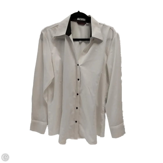 Top Long Sleeve By Clothes Mentor In White, Size: L