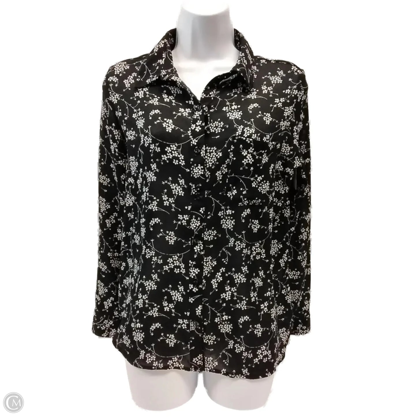 Top Long Sleeve By Bp In Floral Print, Size: S