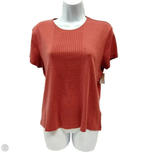 Top Short Sleeve By Jaclyn Smith In Orange, Size: L
