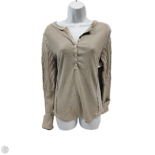 Top Long Sleeve By We The Free In Beige, Size: L