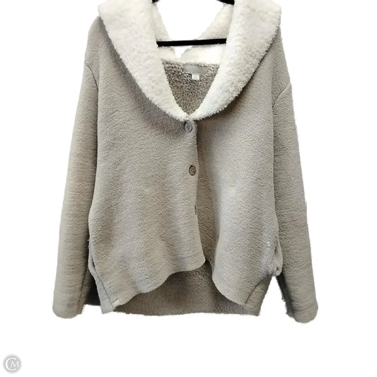 Jacket Fleece By Barefoot Dreams In Grey, Size: 1x
