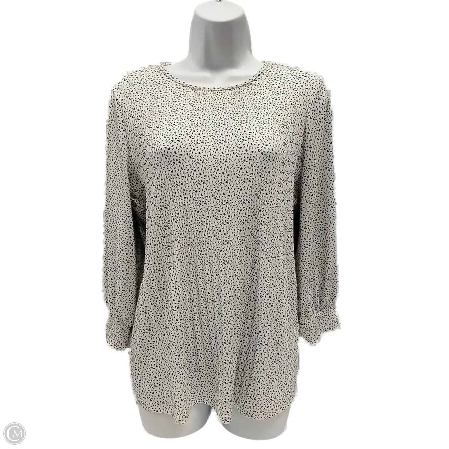 Top Long Sleeve By Adrianna Papell In White, Size: M