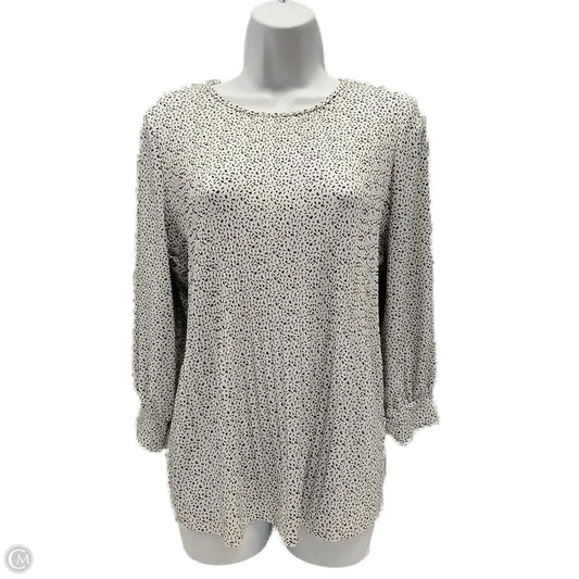 Top Long Sleeve By Adrianna Papell In White, Size: M