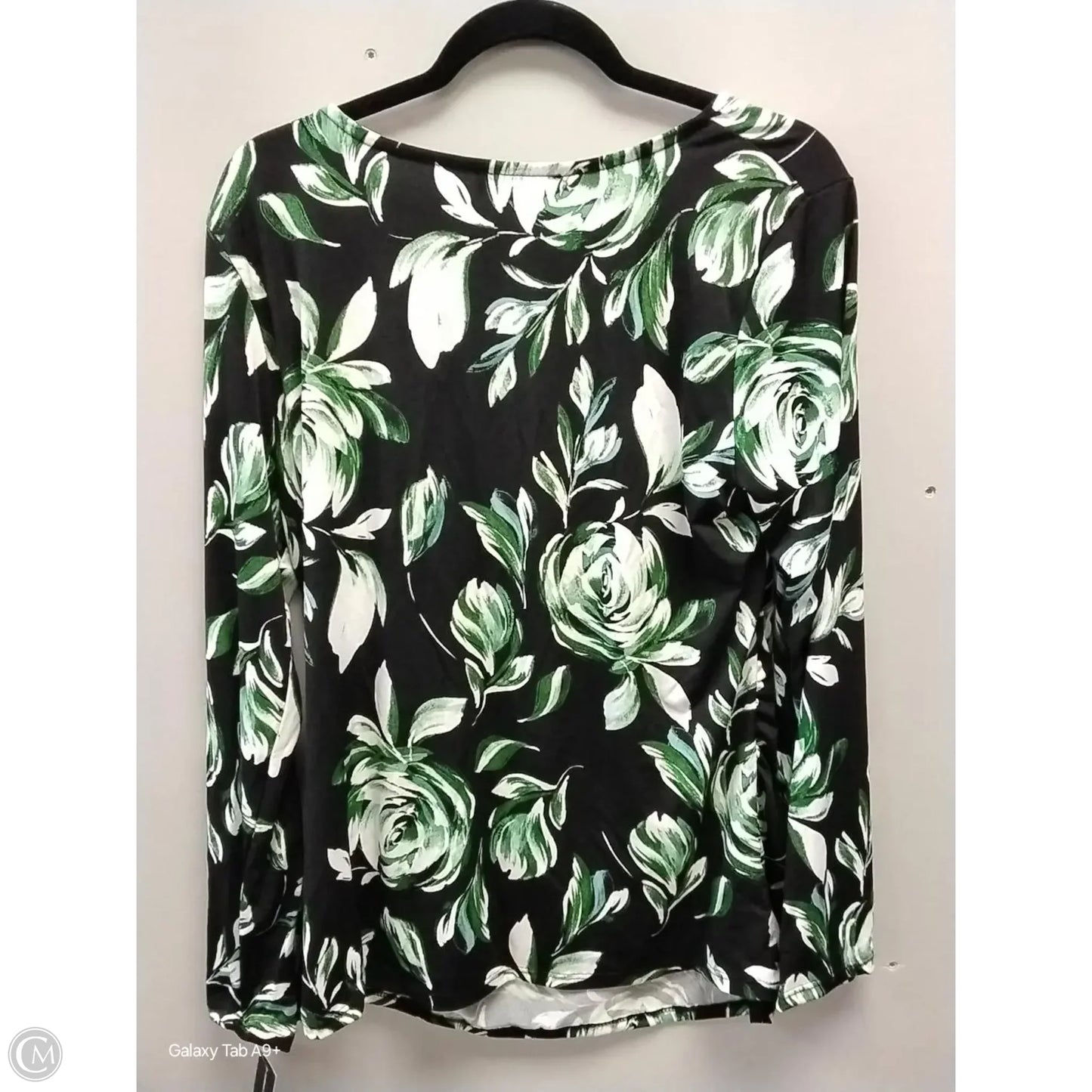 Top Long Sleeve By International Concepts In Floral Print, Size: Xl