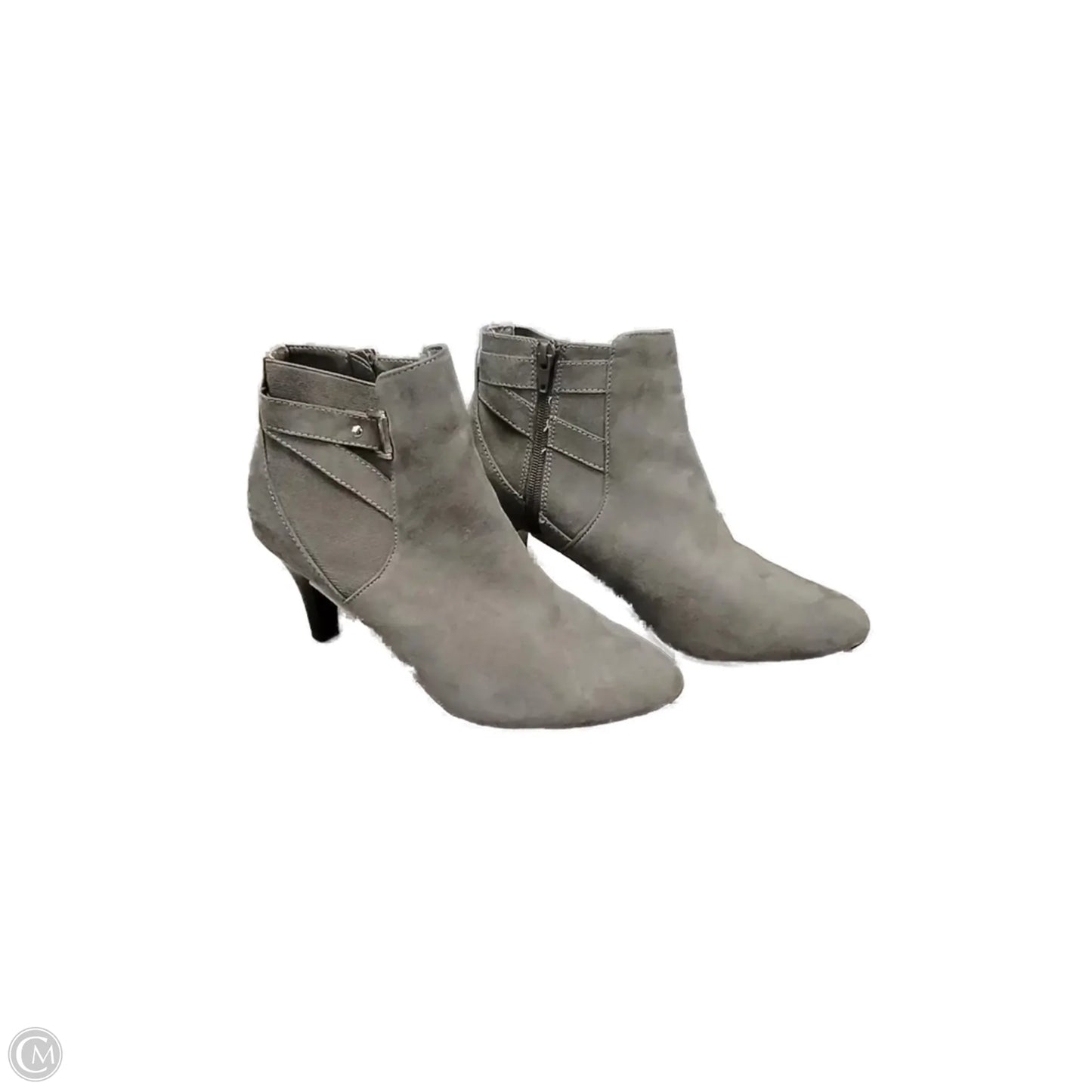 Boots Ankle Heels By Dexflex In Grey, Size: 10