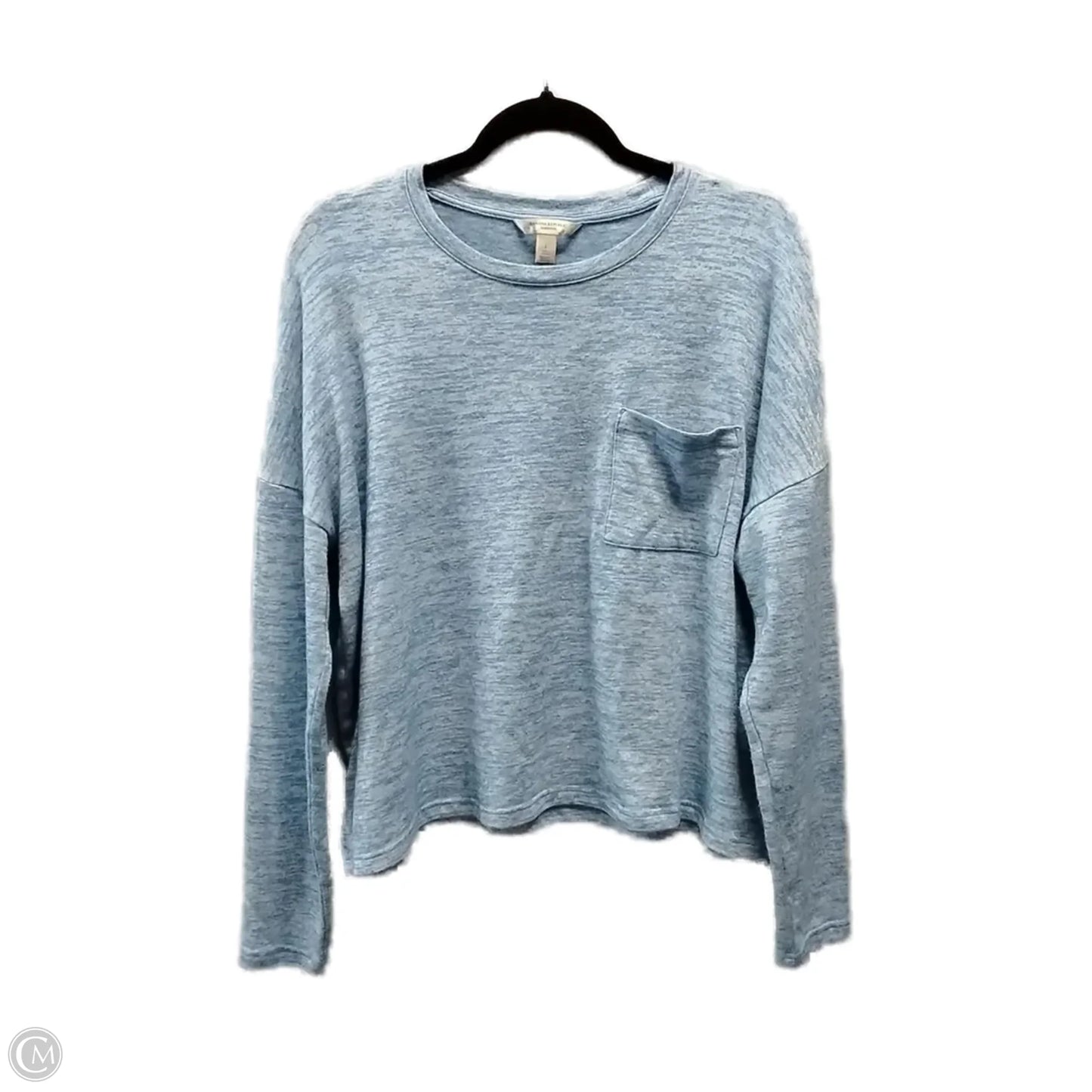 Top Long Sleeve By Banana Republic In Blue, Size: L