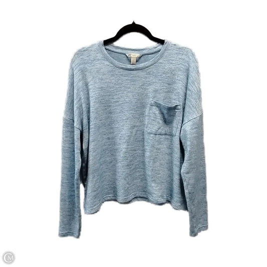 Top Long Sleeve By Banana Republic In Blue, Size: L