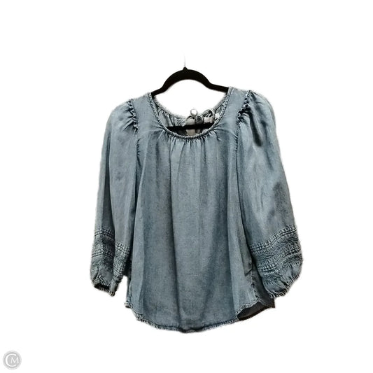 Top Long Sleeve By Clothes Mentor In Blue Denim, Size: S
