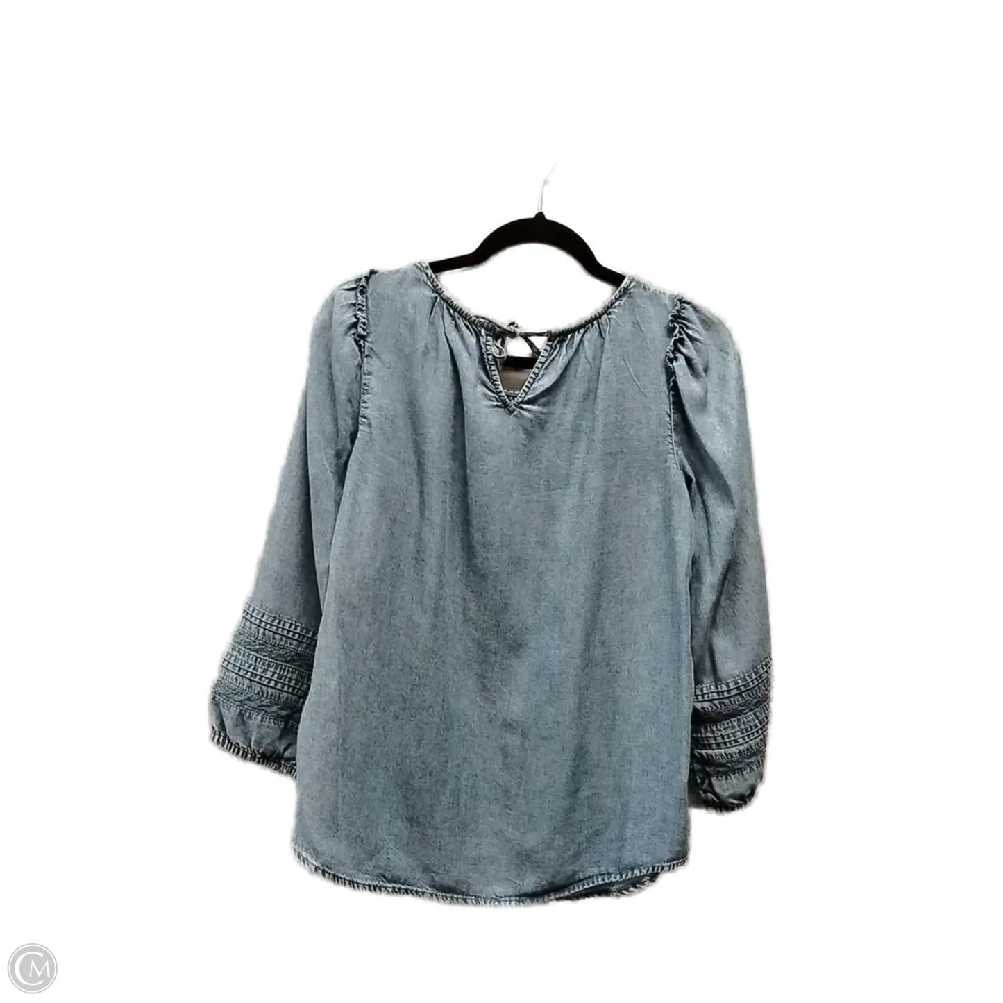 Top Long Sleeve By Clothes Mentor In Blue Denim, Size: S
