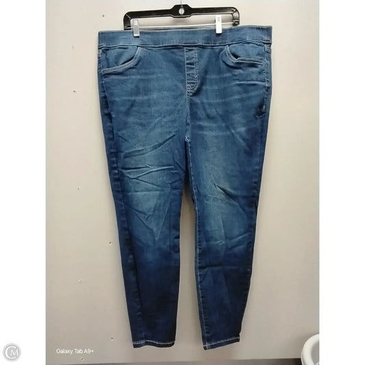 Jeans Skinny By Evri In Blue Denim, Size: 18w