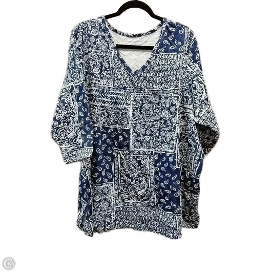 Top Long Sleeve By Woman Within In Geometric Pattern, Size: 2x