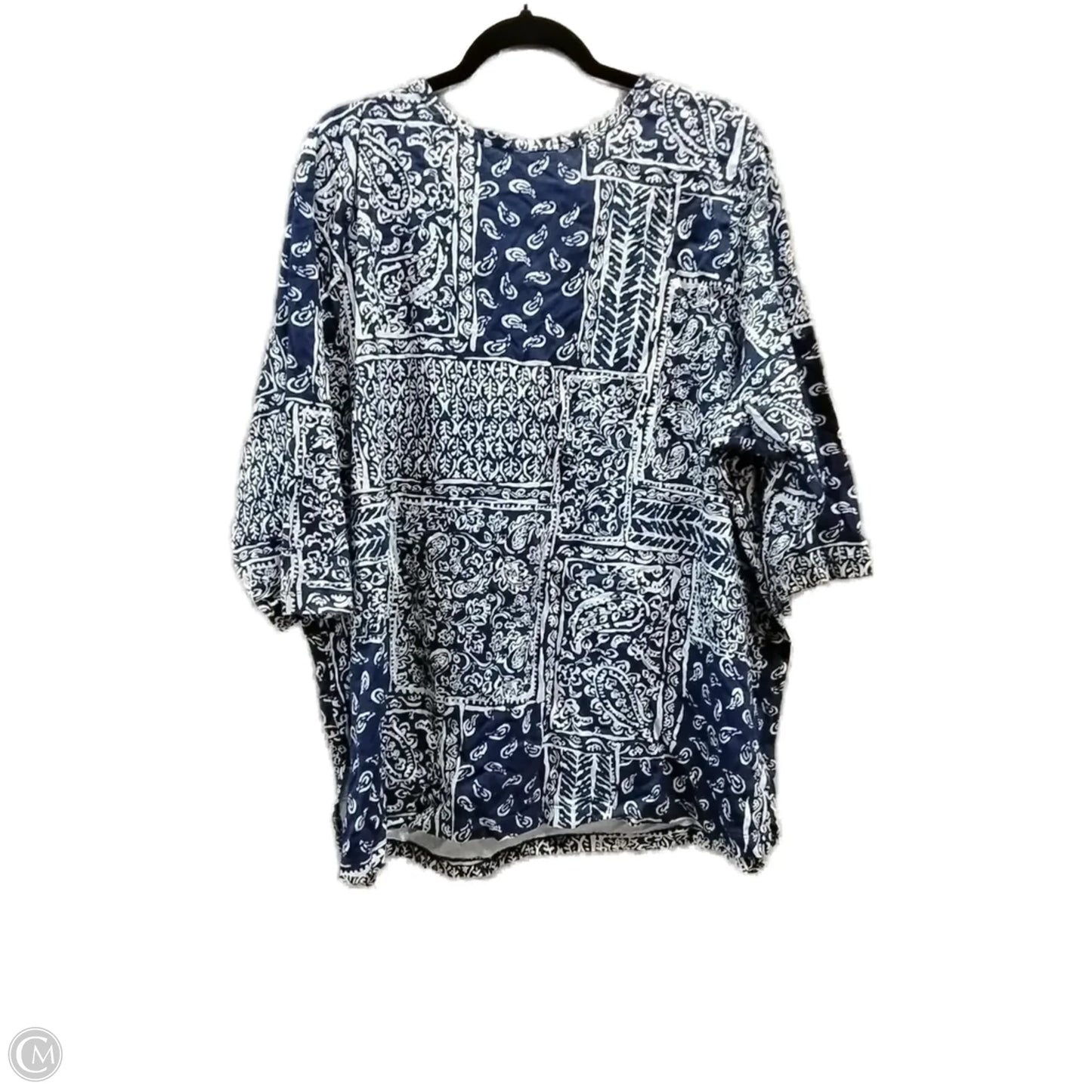 Top Long Sleeve By Woman Within In Geometric Pattern, Size: 2x