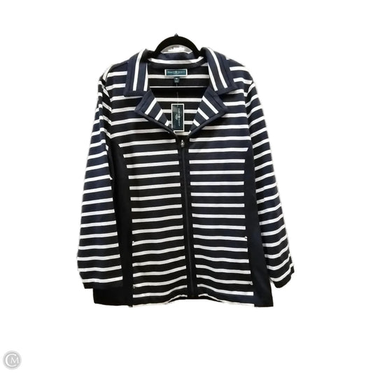 Jacket Other By Karen Scott In Striped Pattern, Size: 2x
