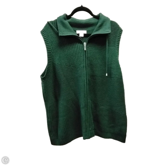 Vest Sweater By Cj Banks In Green, Size: 2x