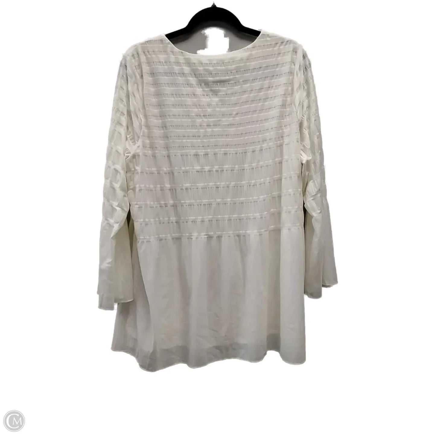 Top Long Sleeve By Alfani In Cream, Size: 2x