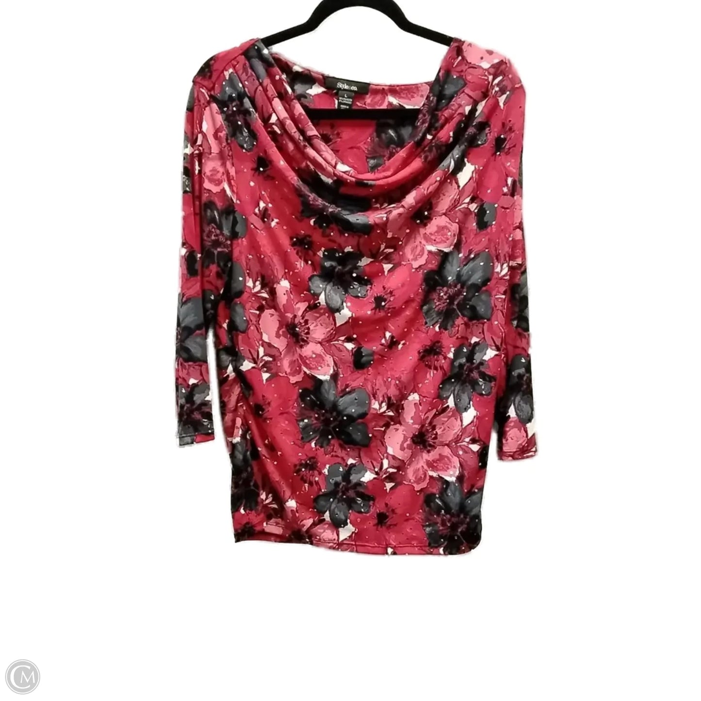 Top Long Sleeve By Style And Co Collection Women In Floral Print, Size: L