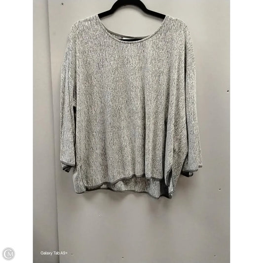 Top Long Sleeve By Pure Jill In Grey, Size: Xl