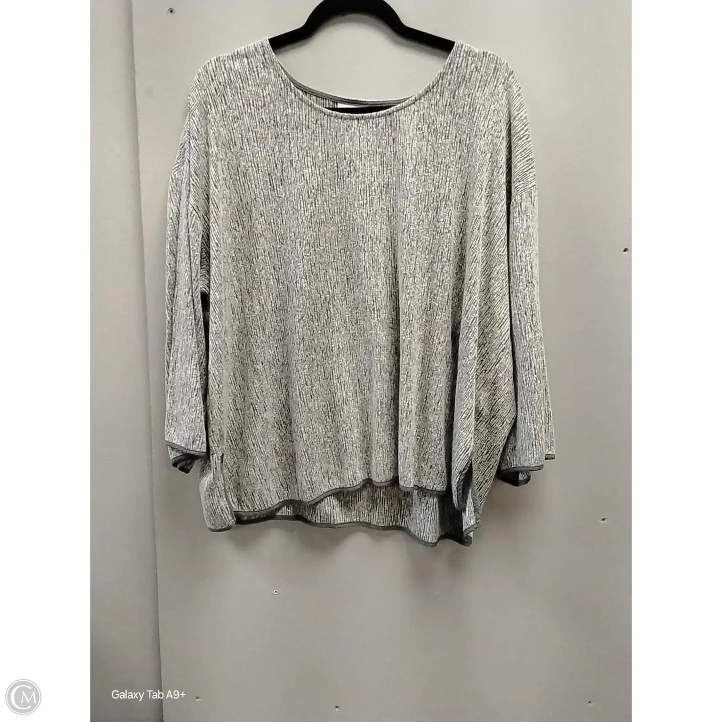 Top Long Sleeve By Pure Jill In Grey, Size: Xl
