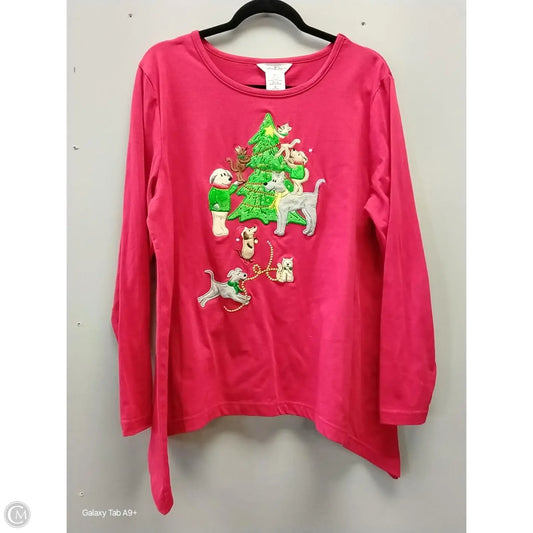 Top Long Sleeve By Clothes Mentor In Red, Size: Xl