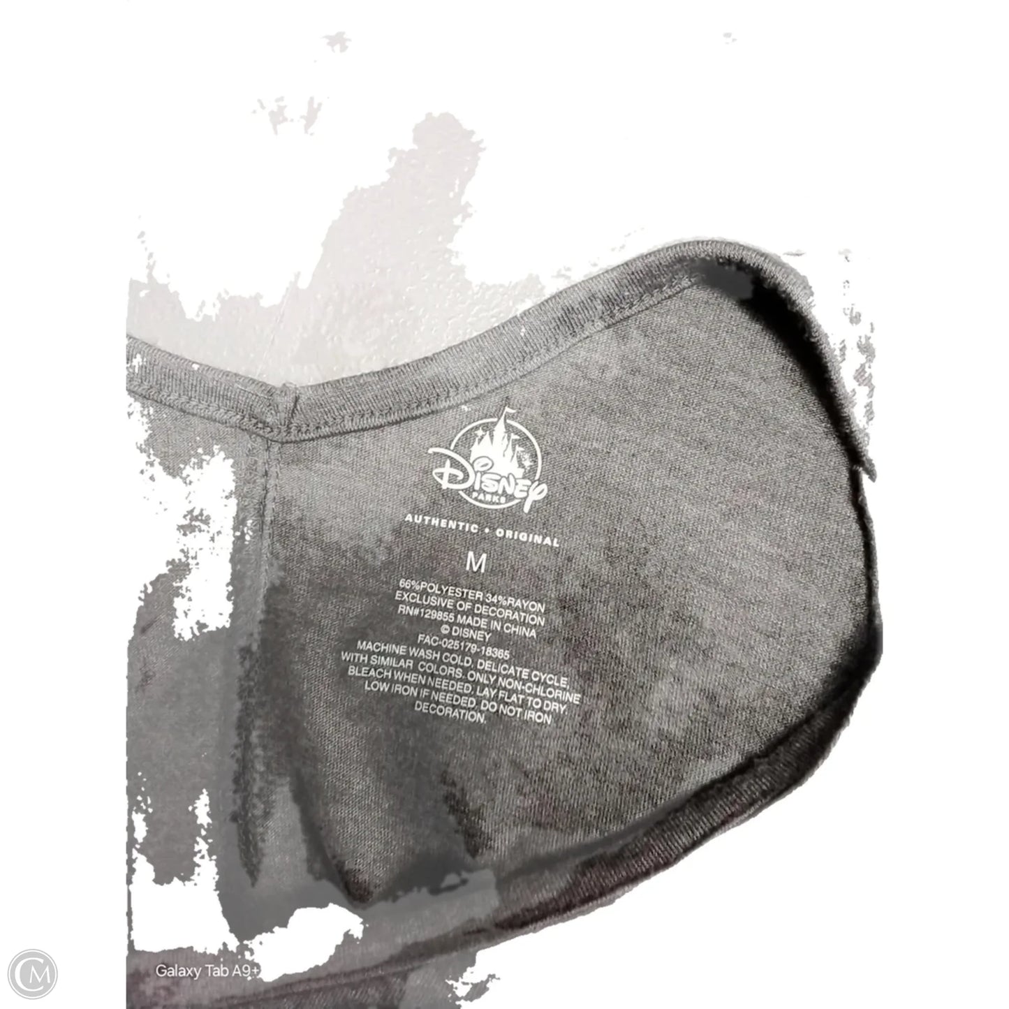Top Short Sleeve By Disney In Grey, Size: M