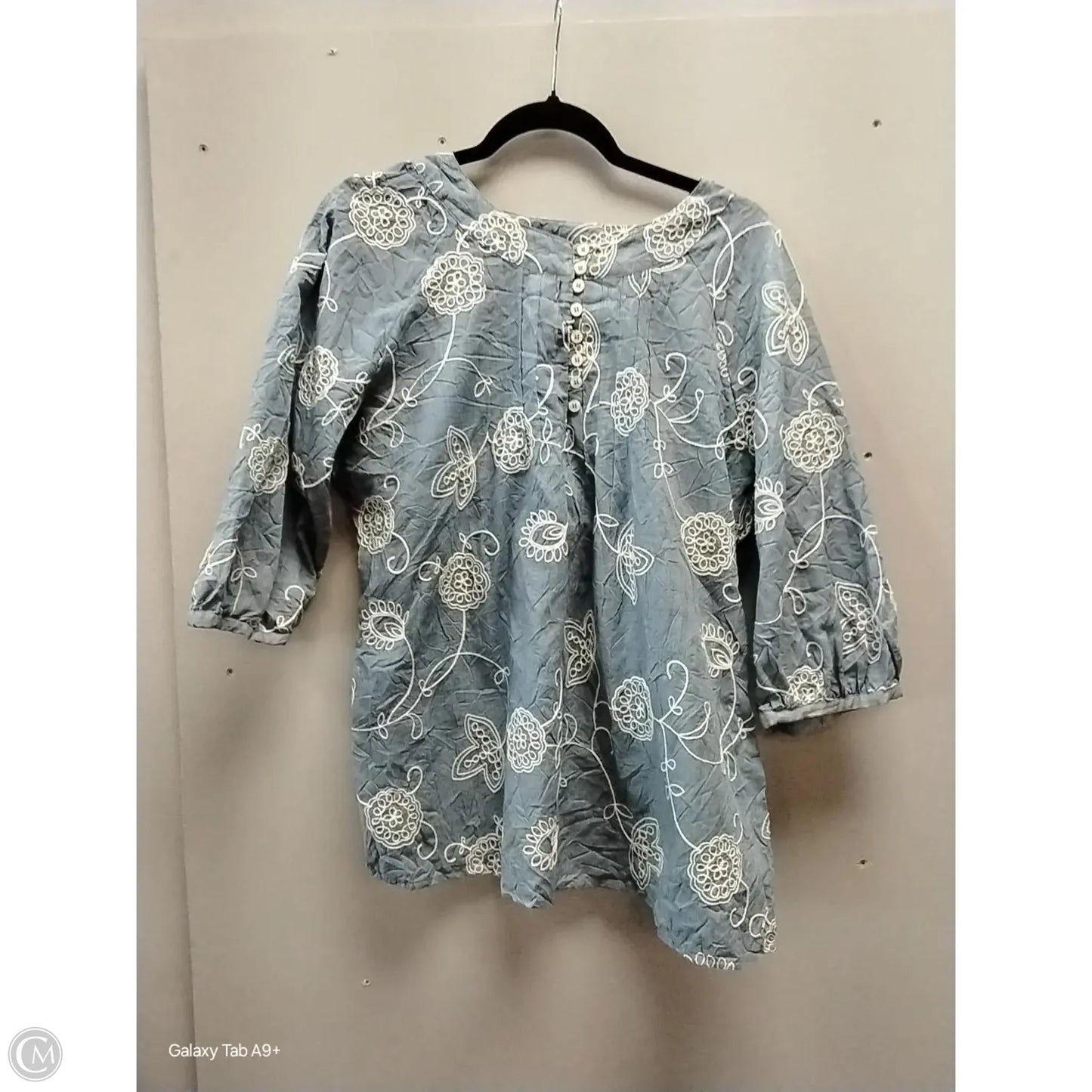 Top Long Sleeve By Cj Banks In Floral Print, Size: Xl