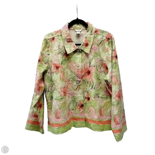Jacket Other By Christopher And Banks In Floral Print, Size: Xl