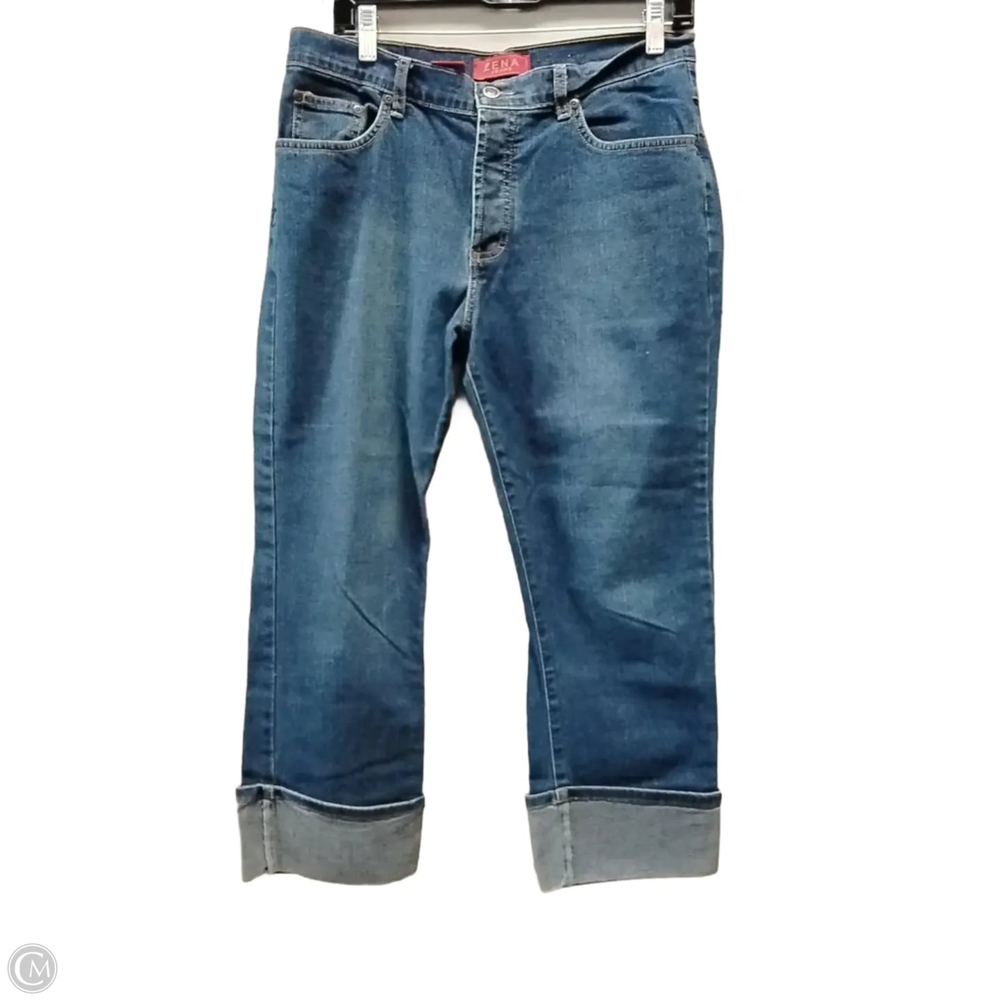 Jeans Cropped By Clothes Mentor In Blue Denim, Size: 10