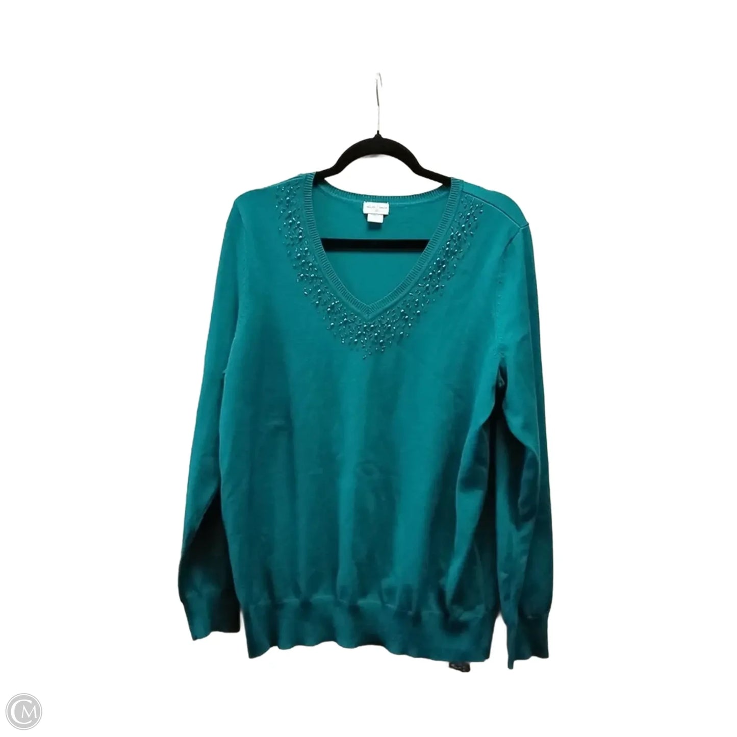 Top Long Sleeve By Jaclyn Smith In Blue, Size: Xl