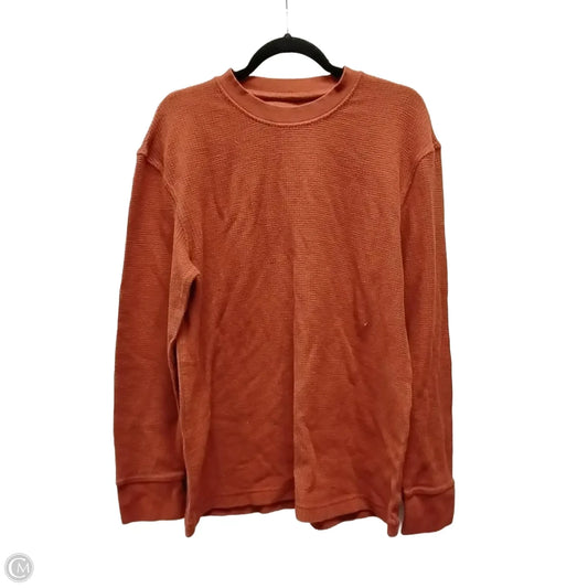 Top Long Sleeve Basic By Clothes Mentor In Orange, Size: M