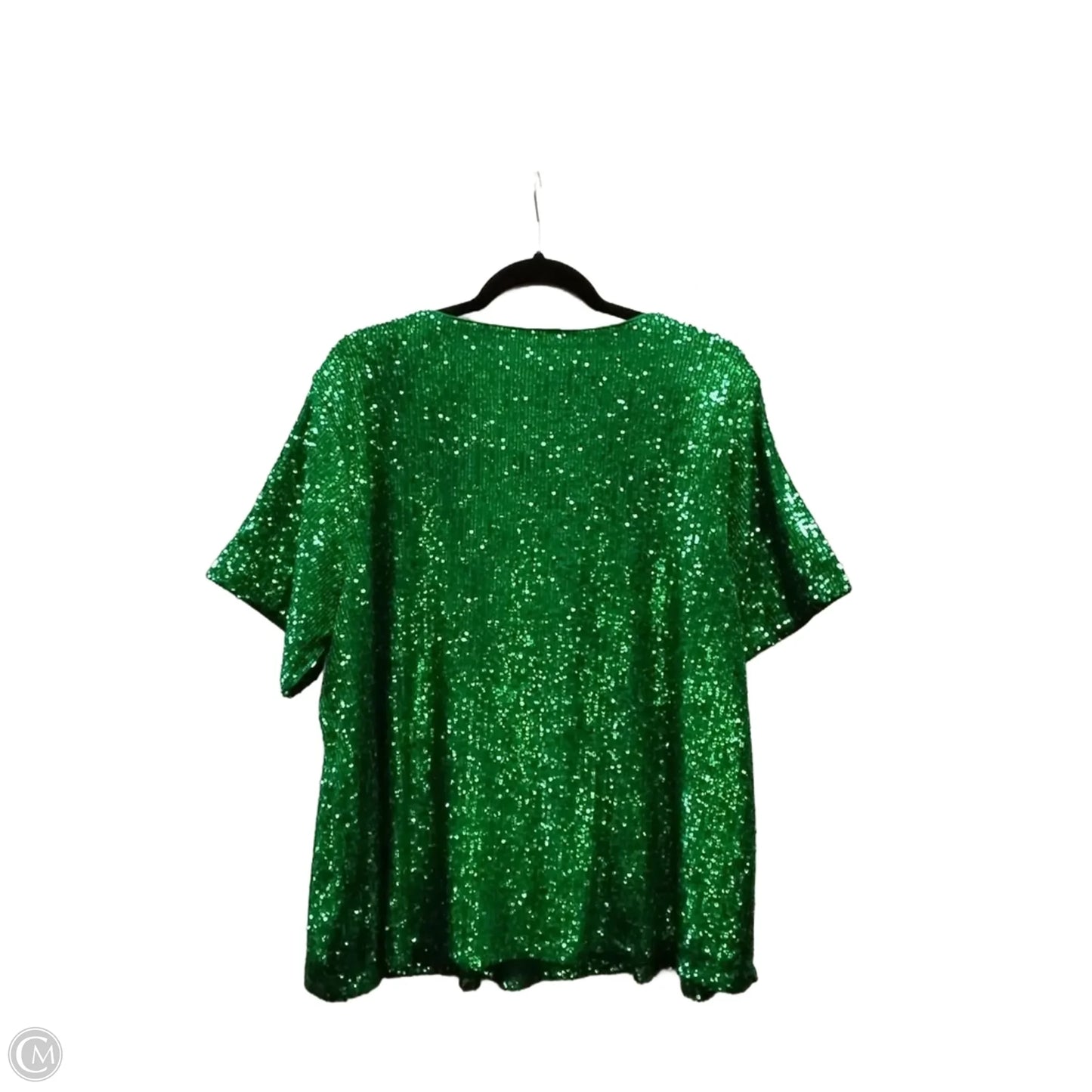 Top Long Sleeve By Cato In Green, Size: Xl