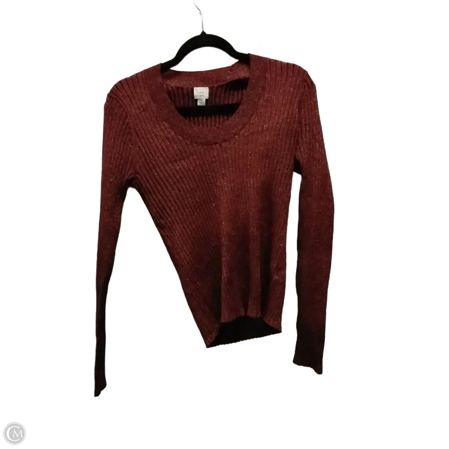 Top Long Sleeve By A New Day In Red, Size: Xl