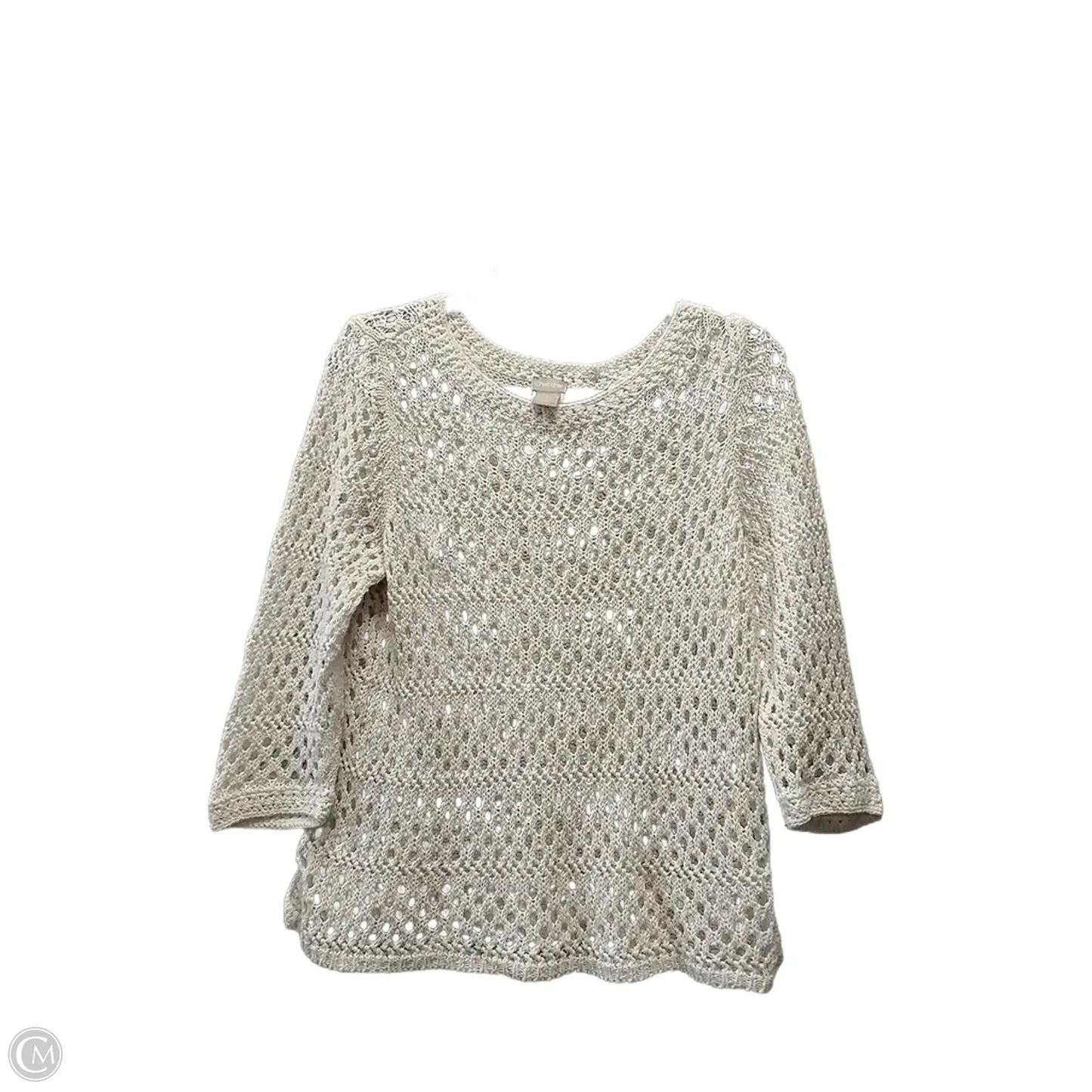 Top Long Sleeve By Chicos In White, Size: 2